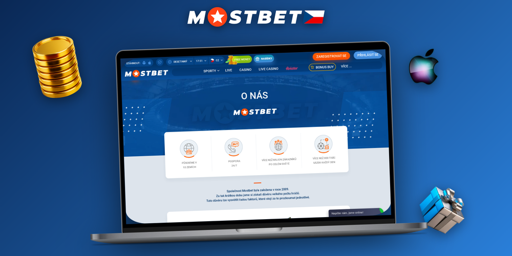Mostbet desktop aplikace zobrazující živé sázení a kasinové hry na monitoru