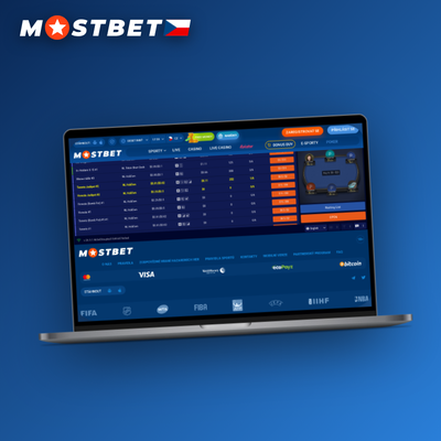Ilustrace monitoru s živým sportovním kupónem Mostbet pro sázení na PC