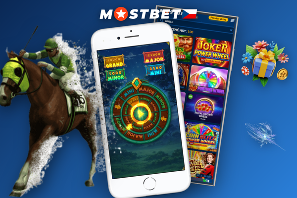 Navigace do Mostbet Kola štěstí přes záložku Akce v mobilním menu