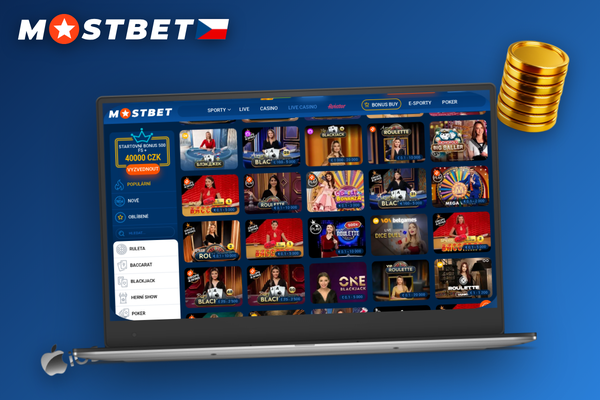 Mostbet slot lobby s přehledným výběrem kategorií a náhledy živých stolů
